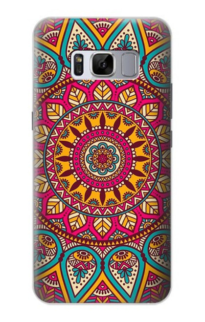 W3694 Hippie Art Pattern Hülle Schutzhülle Taschen und Leder Flip für Samsung Galaxy S8 Plus