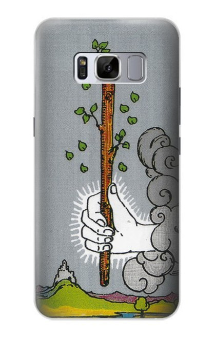 W3723 Tarot Card Age of Wands Hülle Schutzhülle Taschen und Leder Flip für Samsung Galaxy S8 Plus