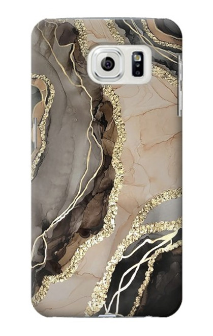 W3700 Marble Gold Graphic Printed Hülle Schutzhülle Taschen und Leder Flip für Samsung Galaxy S7 Edge