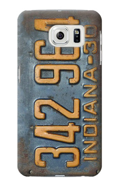 W3750 Vintage Vehicle Registration Plate Hülle Schutzhülle Taschen und Leder Flip für Samsung Galaxy S7 Edge