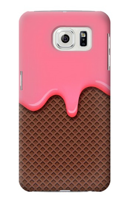W3754 Strawberry Ice Cream Cone Hülle Schutzhülle Taschen und Leder Flip für Samsung Galaxy S7 Edge