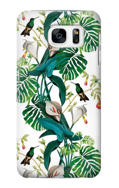 W3697 Leaf Life Birds Hülle Schutzhülle Taschen und Leder Flip für Samsung Galaxy S7