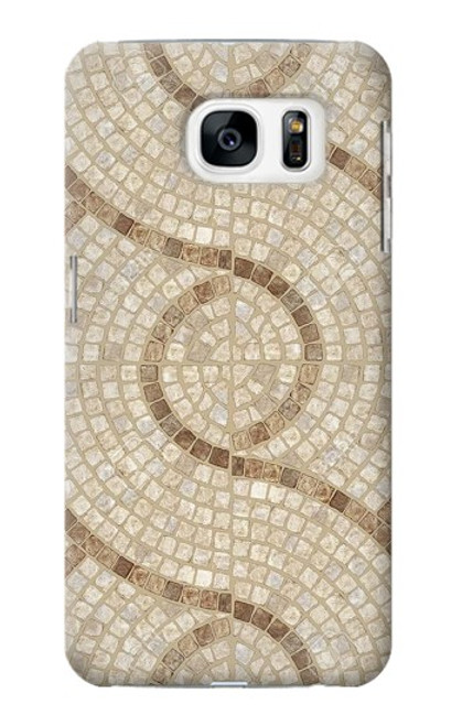 W3703 Mosaic Tiles Hülle Schutzhülle Taschen und Leder Flip für Samsung Galaxy S7