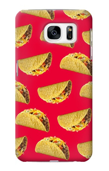 W3755 Mexican Taco Tacos Hülle Schutzhülle Taschen und Leder Flip für Samsung Galaxy S7