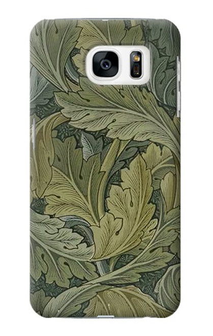 W3790 William Morris Acanthus Leaves Hülle Schutzhülle Taschen und Leder Flip für Samsung Galaxy S7