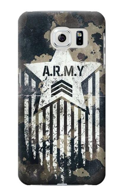 W3666 Army Camo Camouflage Hülle Schutzhülle Taschen und Leder Flip für Samsung Galaxy S6