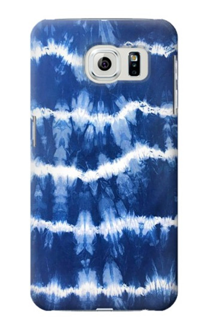 W3671 Blue Tie Dye Hülle Schutzhülle Taschen und Leder Flip für Samsung Galaxy S6
