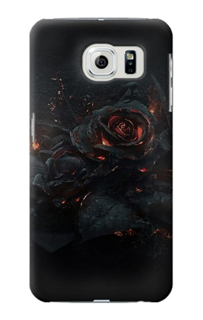 W3672 Burned Rose Hülle Schutzhülle Taschen und Leder Flip für Samsung Galaxy S6