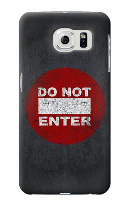 W3683 Do Not Enter Hülle Schutzhülle Taschen und Leder Flip für Samsung Galaxy S6