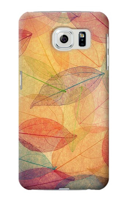 W3686 Fall Season Leaf Autumn Hülle Schutzhülle Taschen und Leder Flip für Samsung Galaxy S6