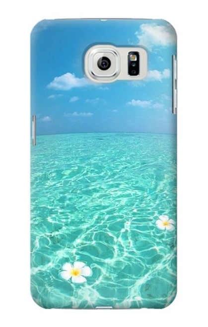 W3720 Summer Ocean Beach Hülle Schutzhülle Taschen und Leder Flip für Samsung Galaxy S6