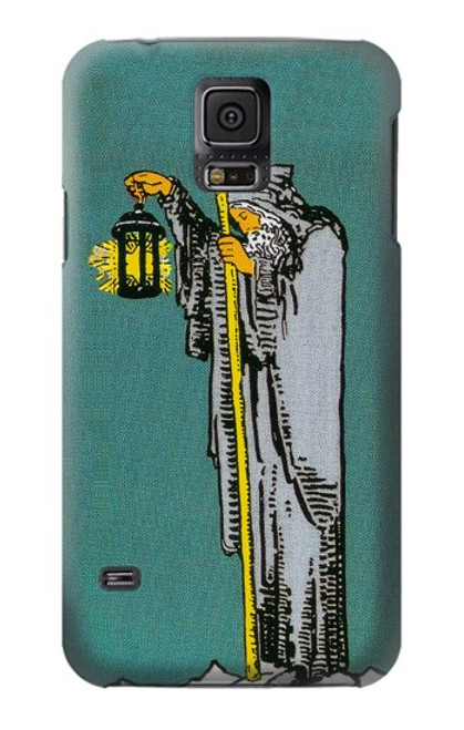 W3741 Tarot Card The Hermit Hülle Schutzhülle Taschen und Leder Flip für Samsung Galaxy S5