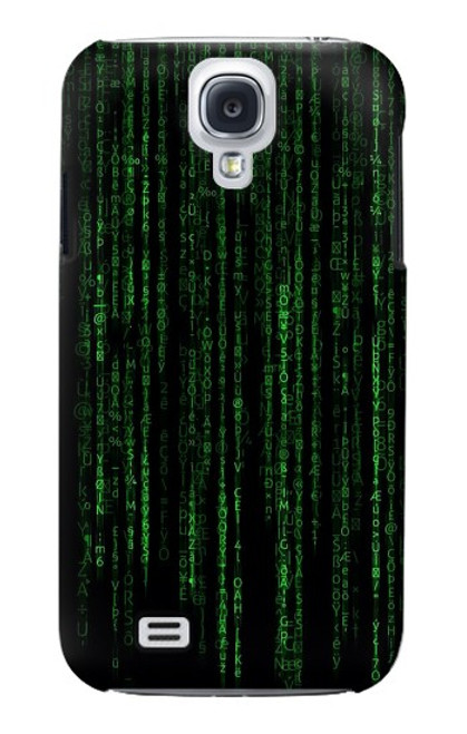 W3668 Binary Code Hülle Schutzhülle Taschen und Leder Flip für Samsung Galaxy S4