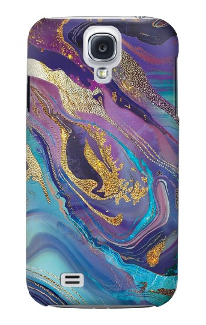 W3676 Colorful Abstract Marble Stone Hülle Schutzhülle Taschen und Leder Flip für Samsung Galaxy S4