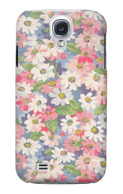 W3688 Floral Flower Art Pattern Hülle Schutzhülle Taschen und Leder Flip für Samsung Galaxy S4