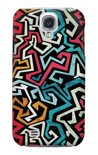 W3712 Pop Art Pattern Hülle Schutzhülle Taschen und Leder Flip für Samsung Galaxy S4