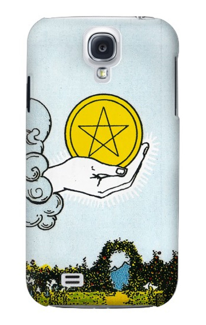 W3722 Tarot Card Ace of Pentacles Coins Hülle Schutzhülle Taschen und Leder Flip für Samsung Galaxy S4