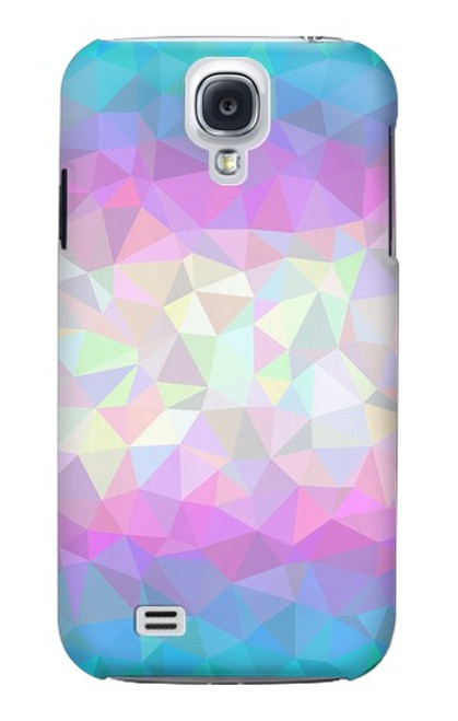 W3747 Trans Flag Polygon Hülle Schutzhülle Taschen und Leder Flip für Samsung Galaxy S4