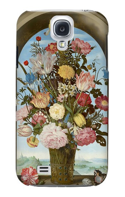 W3749 Vase of Flowers Hülle Schutzhülle Taschen und Leder Flip für Samsung Galaxy S4