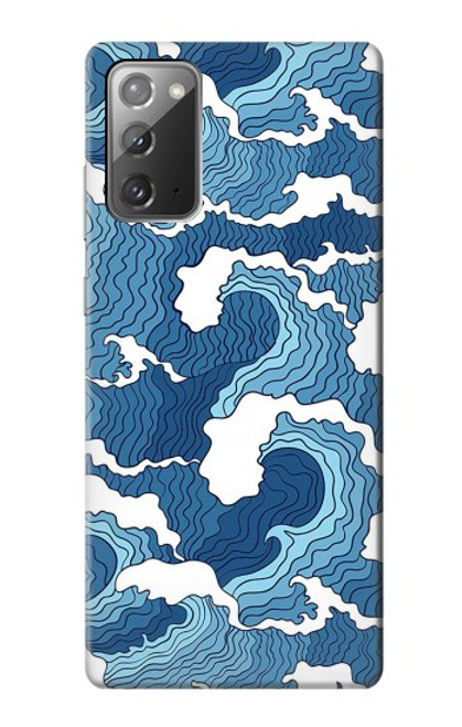 W3751 Wave Pattern Hülle Schutzhülle Taschen und Leder Flip für Samsung Galaxy Note 20