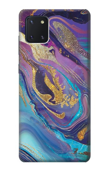 W3676 Colorful Abstract Marble Stone Hülle Schutzhülle Taschen und Leder Flip für Samsung Galaxy Note10 Lite