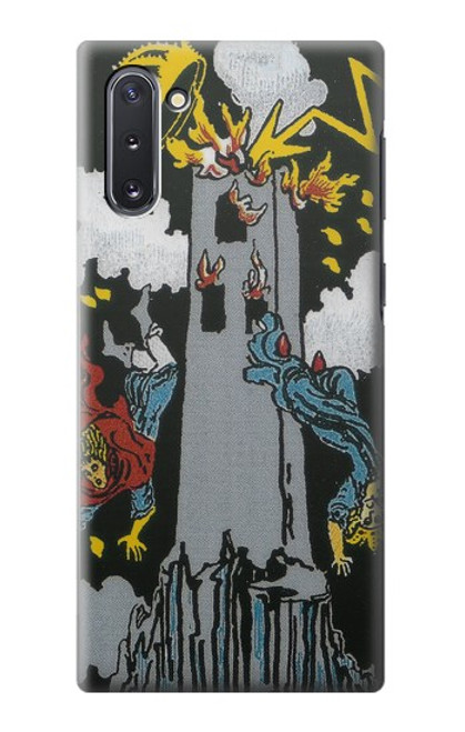 W3745 Tarot Card The Tower Hülle Schutzhülle Taschen und Leder Flip für Samsung Galaxy Note 10