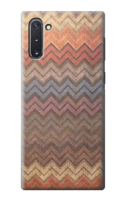 W3752 Zigzag Fabric Pattern Graphic Printed Hülle Schutzhülle Taschen und Leder Flip für Samsung Galaxy Note 10