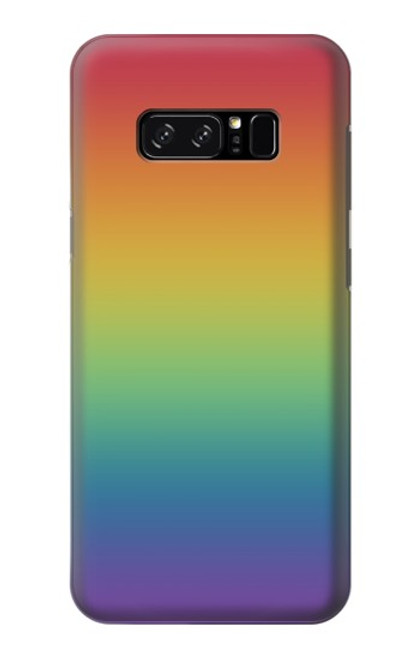 W3698 LGBT Gradient Pride Flag Hülle Schutzhülle Taschen und Leder Flip für Note 8 Samsung Galaxy Note8