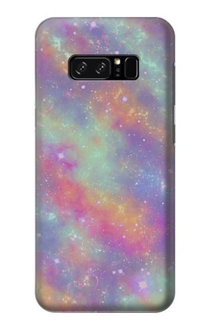 W3706 Pastel Rainbow Galaxy Pink Sky Hülle Schutzhülle Taschen und Leder Flip für Note 8 Samsung Galaxy Note8