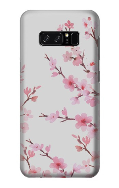 W3707 Pink Cherry Blossom Spring Flower Hülle Schutzhülle Taschen und Leder Flip für Note 8 Samsung Galaxy Note8
