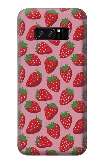 W3719 Strawberry Pattern Hülle Schutzhülle Taschen und Leder Flip für Note 8 Samsung Galaxy Note8