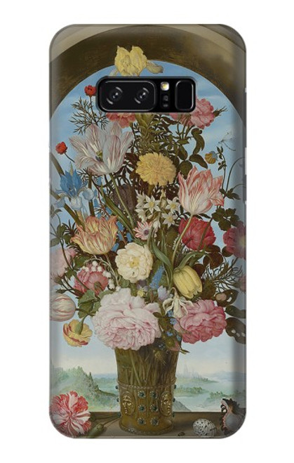 W3749 Vase of Flowers Hülle Schutzhülle Taschen und Leder Flip für Note 8 Samsung Galaxy Note8