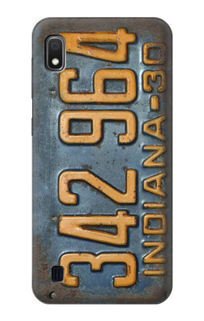 W3750 Vintage Vehicle Registration Plate Hülle Schutzhülle Taschen und Leder Flip für Samsung Galaxy A10
