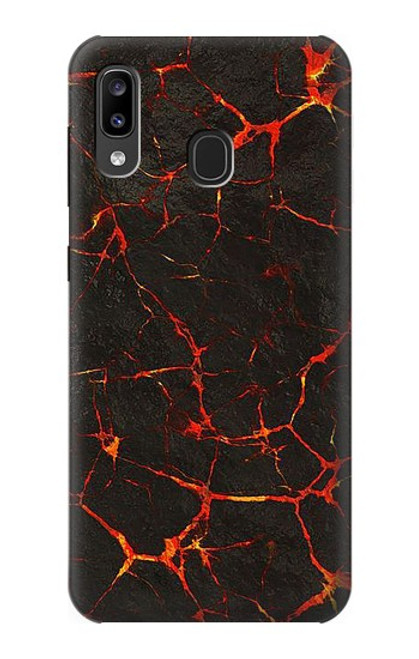 W3696 Lava Magma Hülle Schutzhülle Taschen und Leder Flip für Samsung Galaxy A20, Galaxy A30