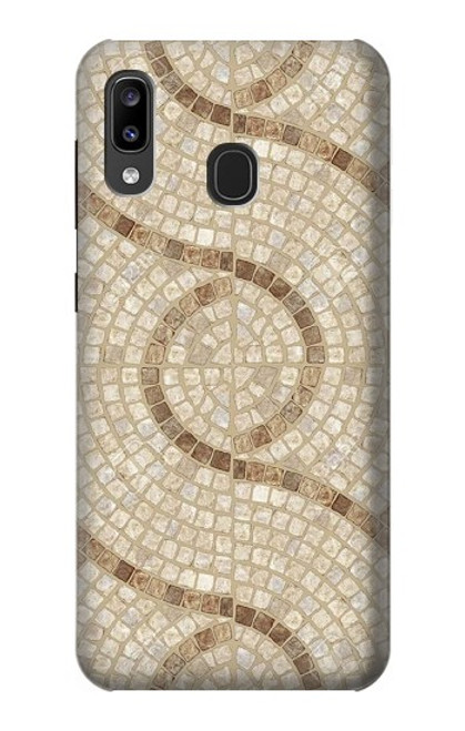 W3703 Mosaic Tiles Hülle Schutzhülle Taschen und Leder Flip für Samsung Galaxy A20, Galaxy A30
