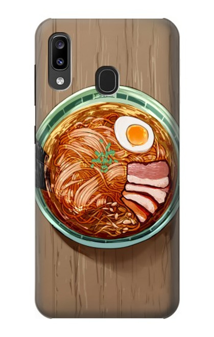 W3756 Ramen Noodles Hülle Schutzhülle Taschen und Leder Flip für Samsung Galaxy A20, Galaxy A30