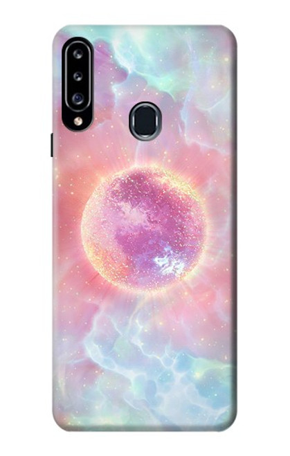 W3709 Pink Galaxy Hülle Schutzhülle Taschen und Leder Flip für Samsung Galaxy A20s