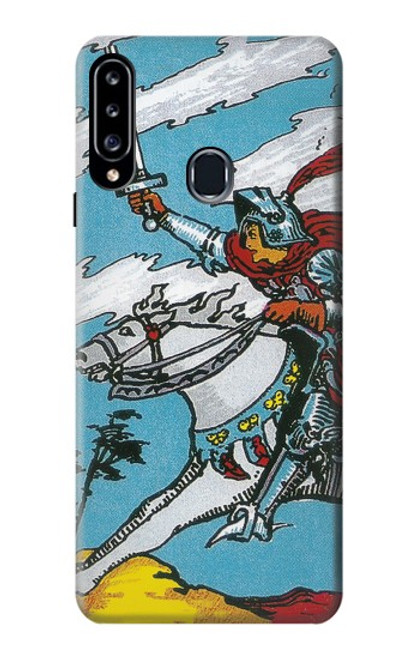 W3731 Tarot Card Knight of Swords Hülle Schutzhülle Taschen und Leder Flip für Samsung Galaxy A20s