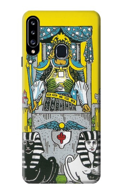 W3739 Tarot Card The Chariot Hülle Schutzhülle Taschen und Leder Flip für Samsung Galaxy A20s