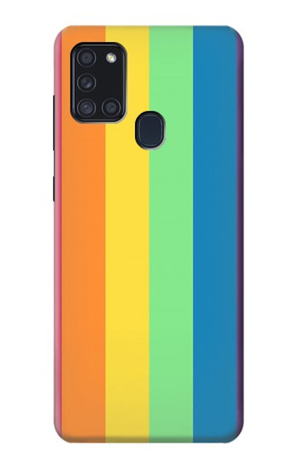 W3699 LGBT Pride Hülle Schutzhülle Taschen und Leder Flip für Samsung Galaxy A21s