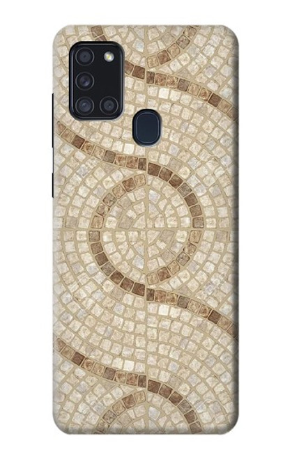 W3703 Mosaic Tiles Hülle Schutzhülle Taschen und Leder Flip für Samsung Galaxy A21s