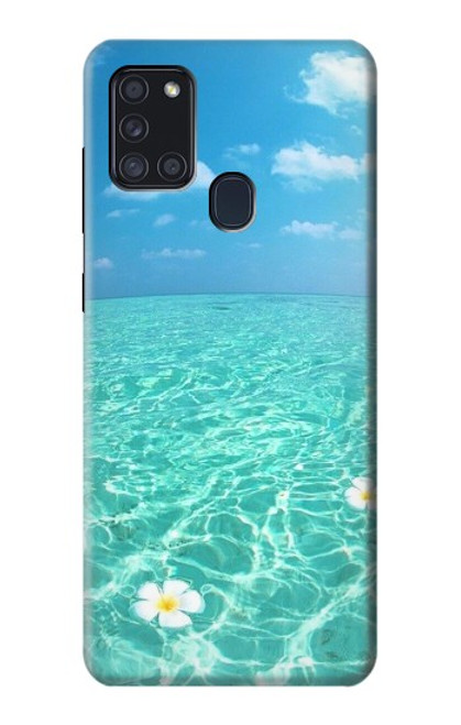 W3720 Summer Ocean Beach Hülle Schutzhülle Taschen und Leder Flip für Samsung Galaxy A21s