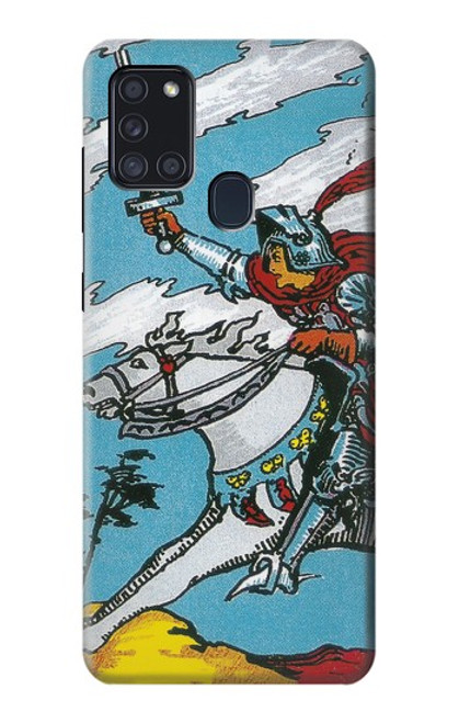 W3731 Tarot Card Knight of Swords Hülle Schutzhülle Taschen und Leder Flip für Samsung Galaxy A21s