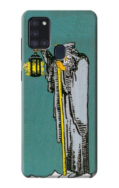 W3741 Tarot Card The Hermit Hülle Schutzhülle Taschen und Leder Flip für Samsung Galaxy A21s