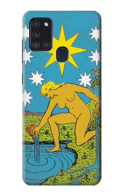 W3744 Tarot Card The Star Hülle Schutzhülle Taschen und Leder Flip für Samsung Galaxy A21s