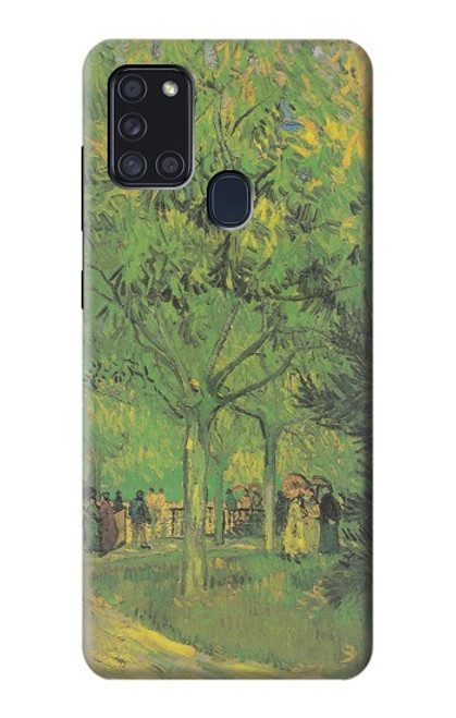 W3748 Van Gogh A Lane in a Public Garden Hülle Schutzhülle Taschen und Leder Flip für Samsung Galaxy A21s