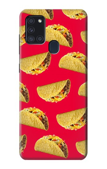 W3755 Mexican Taco Tacos Hülle Schutzhülle Taschen und Leder Flip für Samsung Galaxy A21s