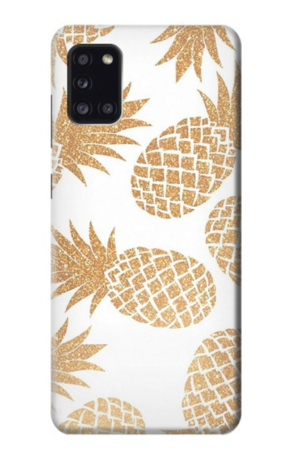 W3718 Seamless Pineapple Hülle Schutzhülle Taschen und Leder Flip für Samsung Galaxy A31
