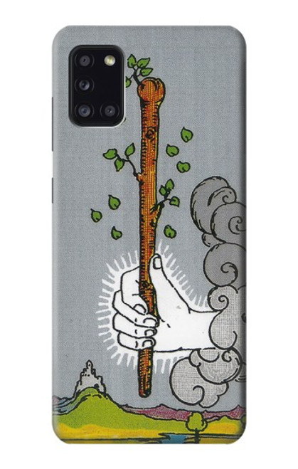W3723 Tarot Card Age of Wands Hülle Schutzhülle Taschen und Leder Flip für Samsung Galaxy A31