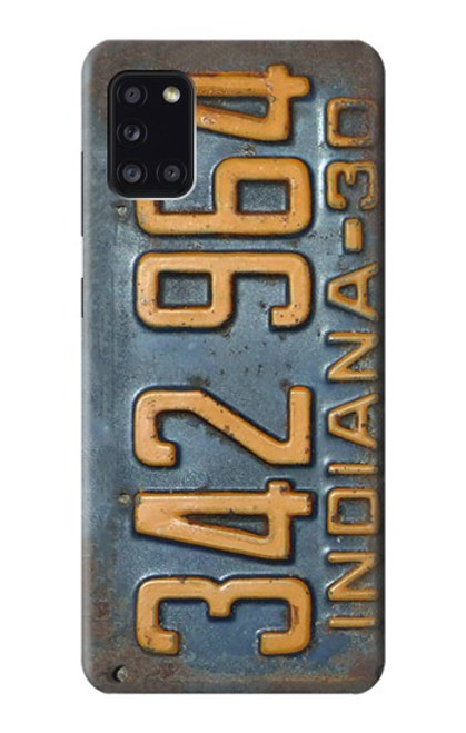 W3750 Vintage Vehicle Registration Plate Hülle Schutzhülle Taschen und Leder Flip für Samsung Galaxy A31